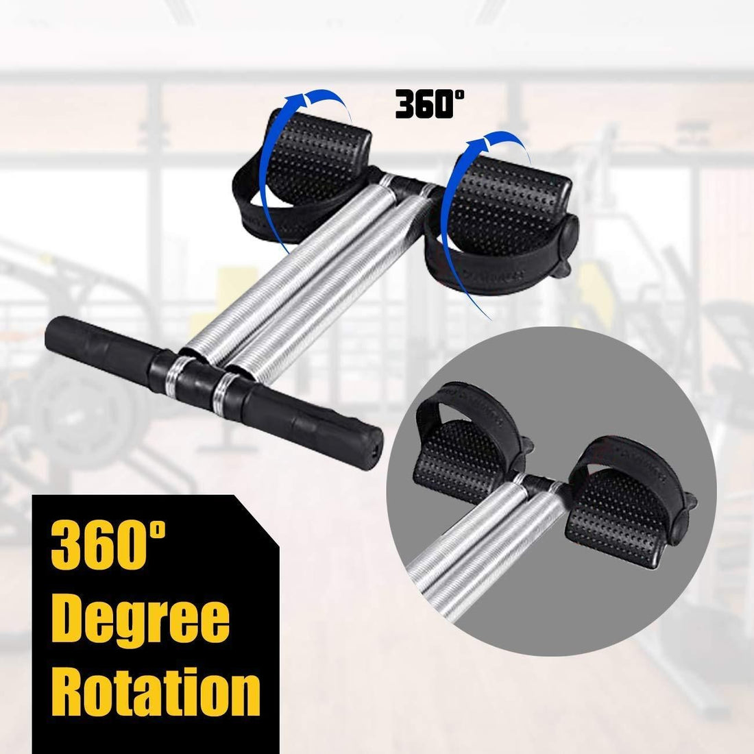 Double Spring Ab Exerciser – Waist Trimmer for Gym & Home Workouts – Core Strengthener, Belly Fat Burner, Fitness Utility Belt for Men & Women